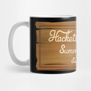 Wooden Hackett's Quarry Summer Camp Sign Mug